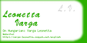 leonetta varga business card
